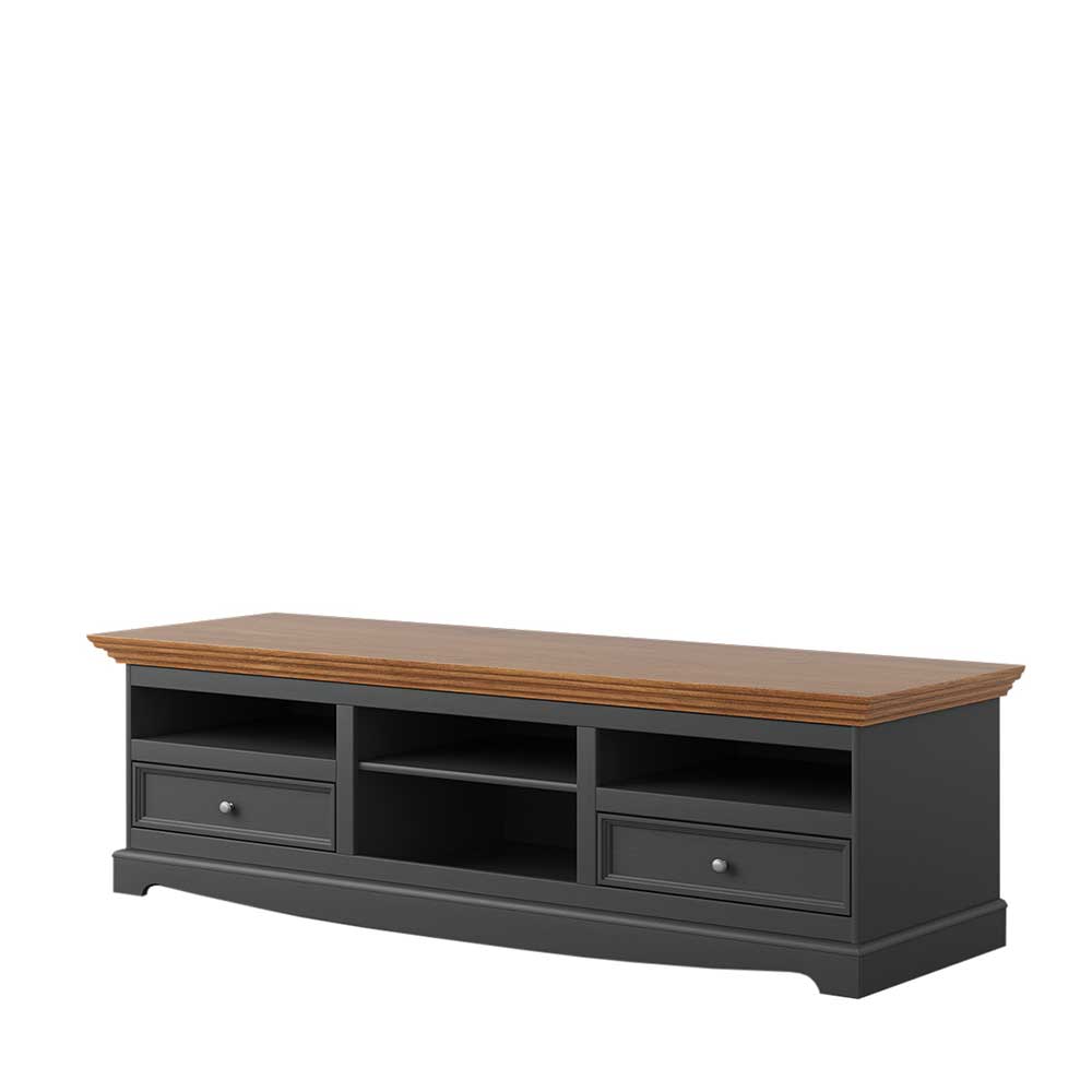 Modern Country TV Board in Grau & Kiefer - Eromsia