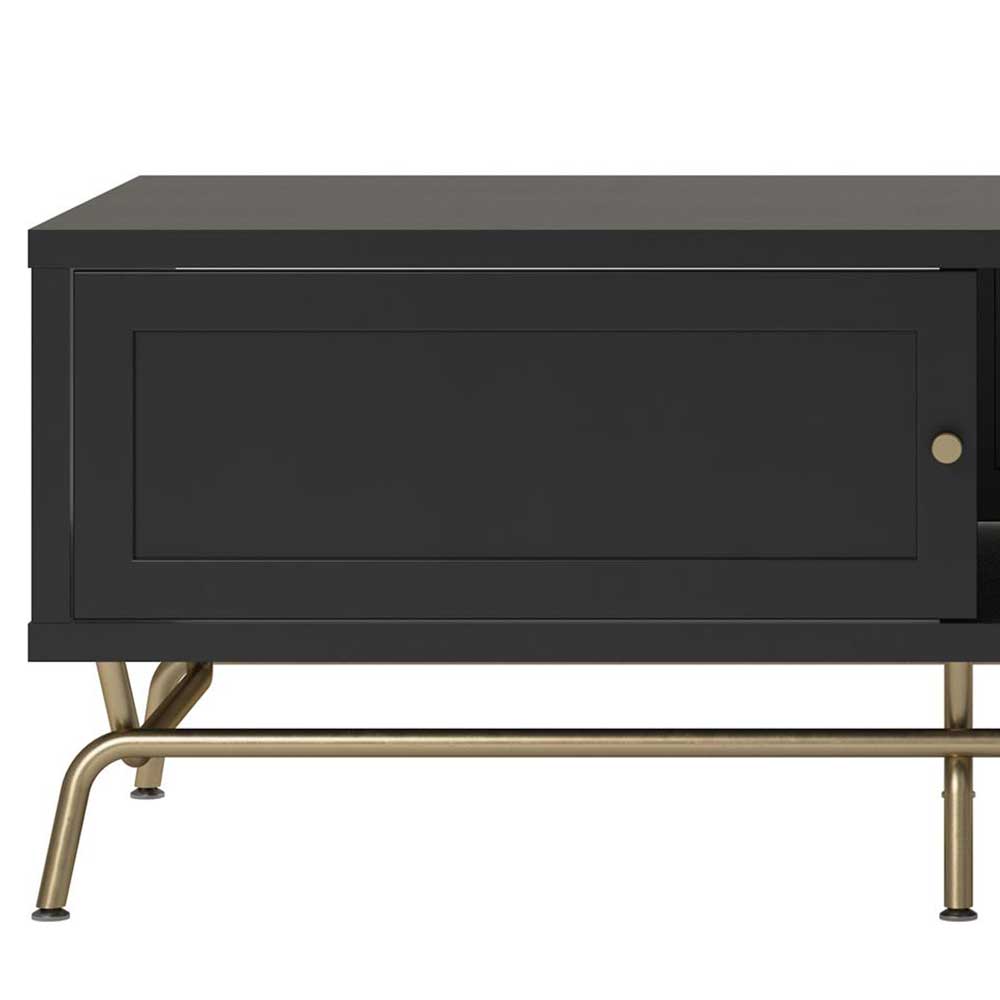 Wohnzimmer Couchtisch in Schwarz und Gold - Solino
