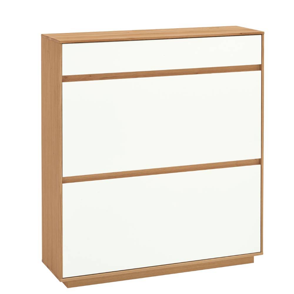 Schuhschrank in Weiß und Eiche Bianco - Pablona