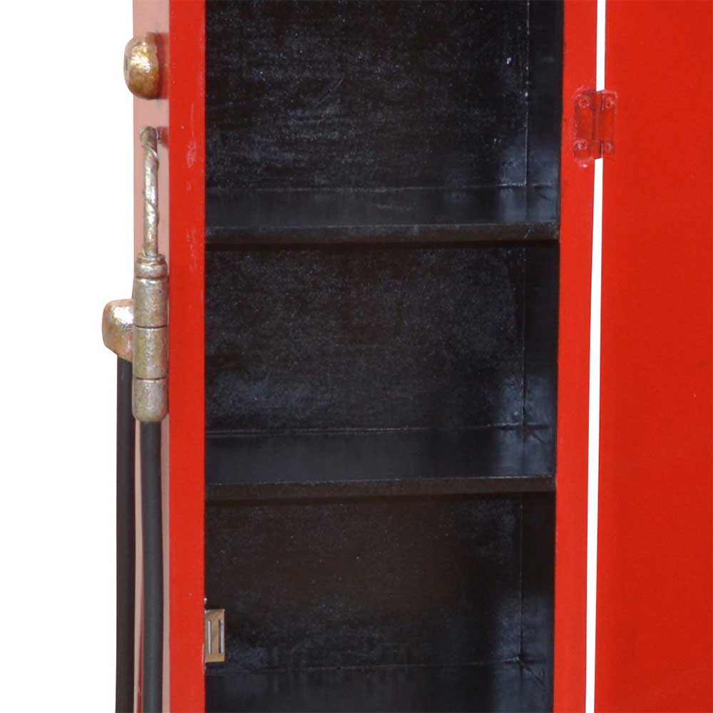 Zapfsäulen Kommode Beluah in Rot