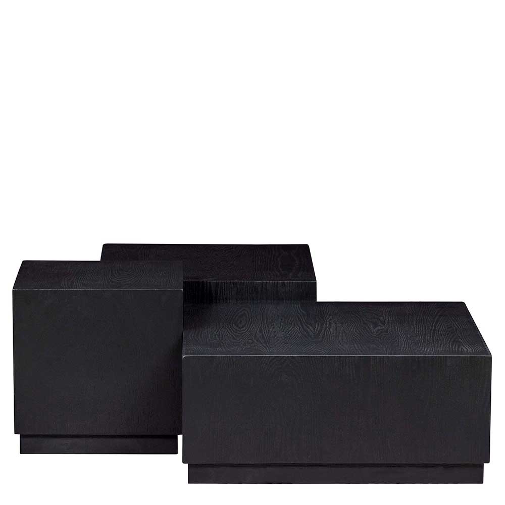 3-Satz-Tisch Couchtisch in Schwarz - Comanos (dreiteilig)
