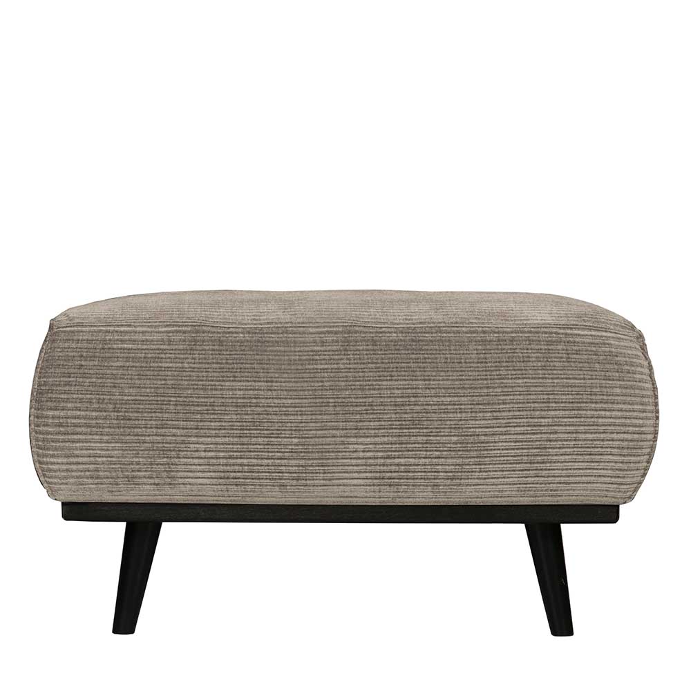 Graubrauner Couchhocker aus Strukturstoff - Gela