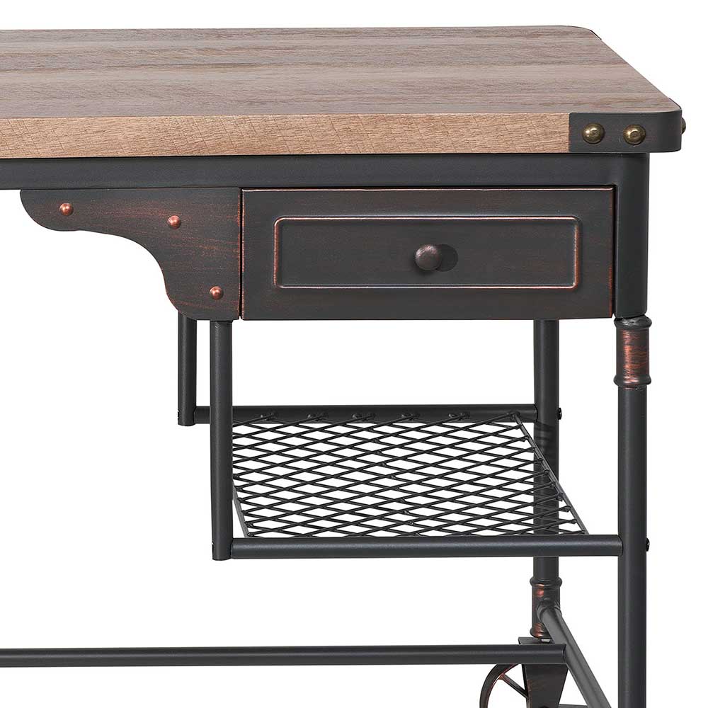 122x63 Factory Schreibtisch aus Metall - Nenvia