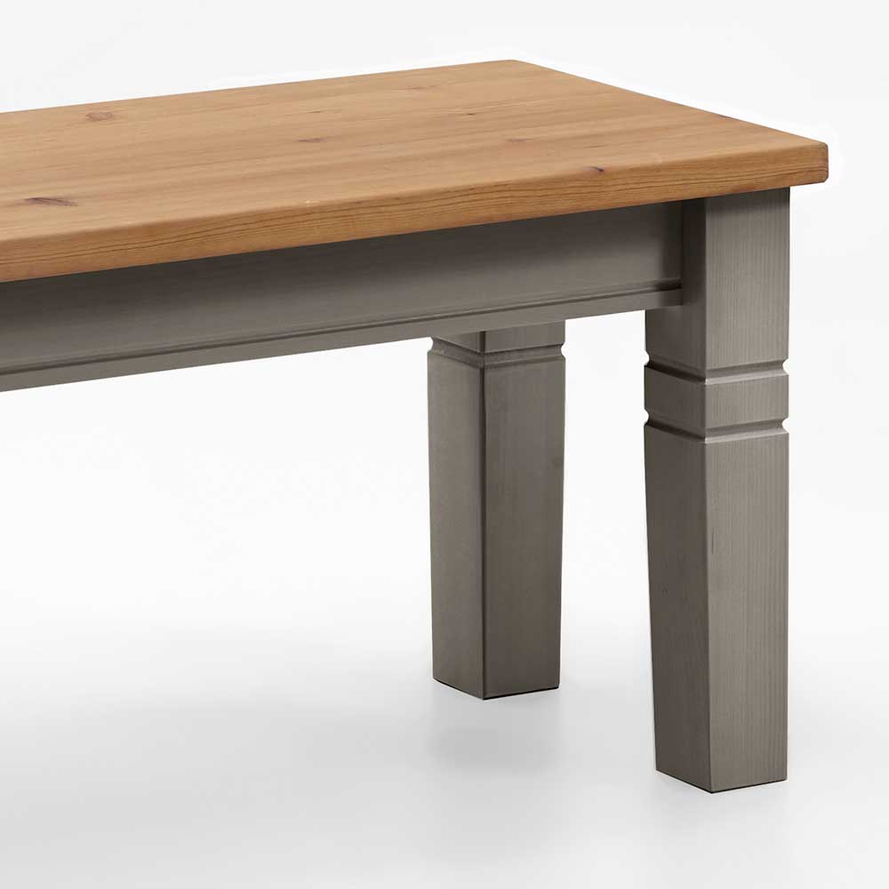Holzbank Cempino in Grau Kiefer massiv