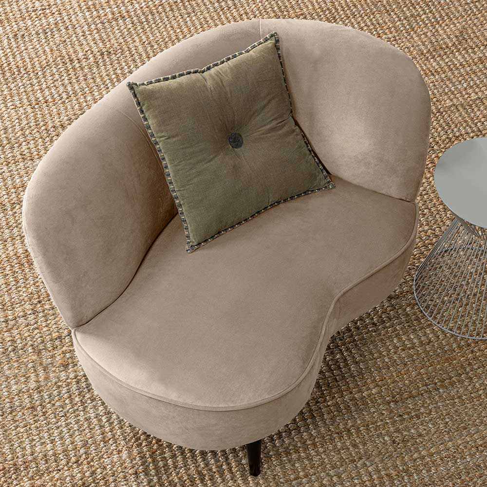 Retro Lounge-Sessel in Khaki Samit - Griffina