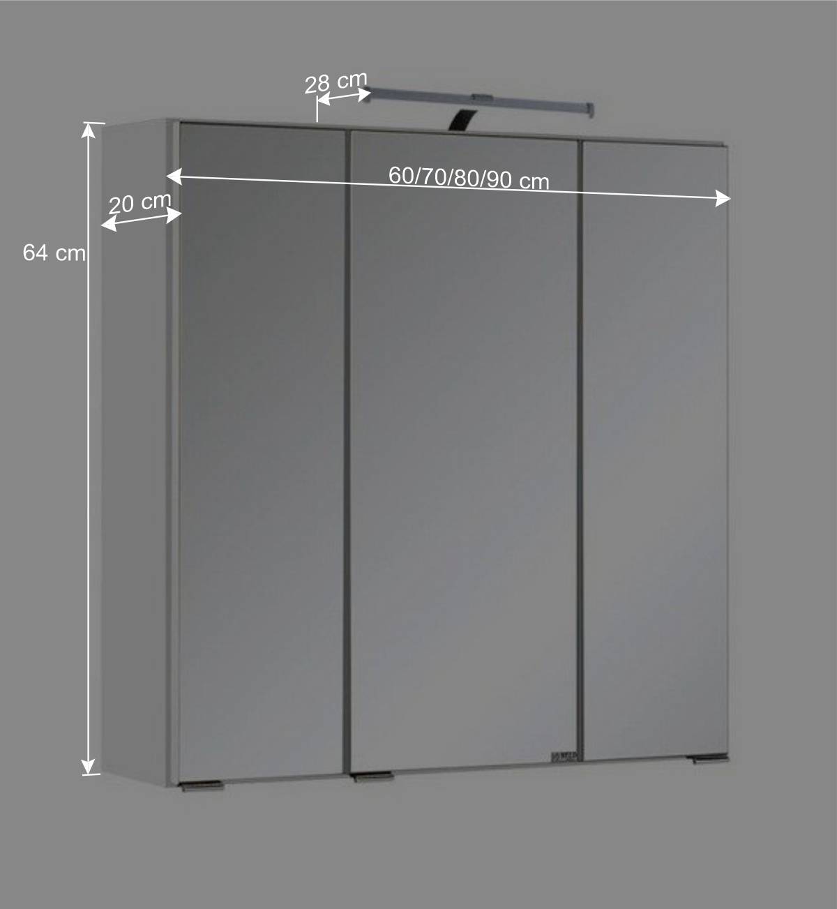 Spiegelschrank Sagunis mit 3D Effekt