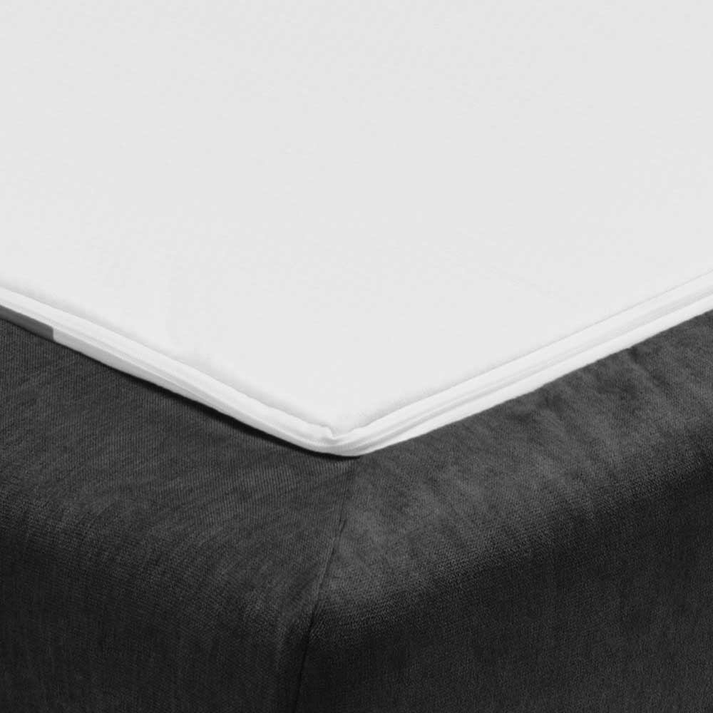 Dreisitzer Bettcouch in Schwarz mit Eiche - Bornholma