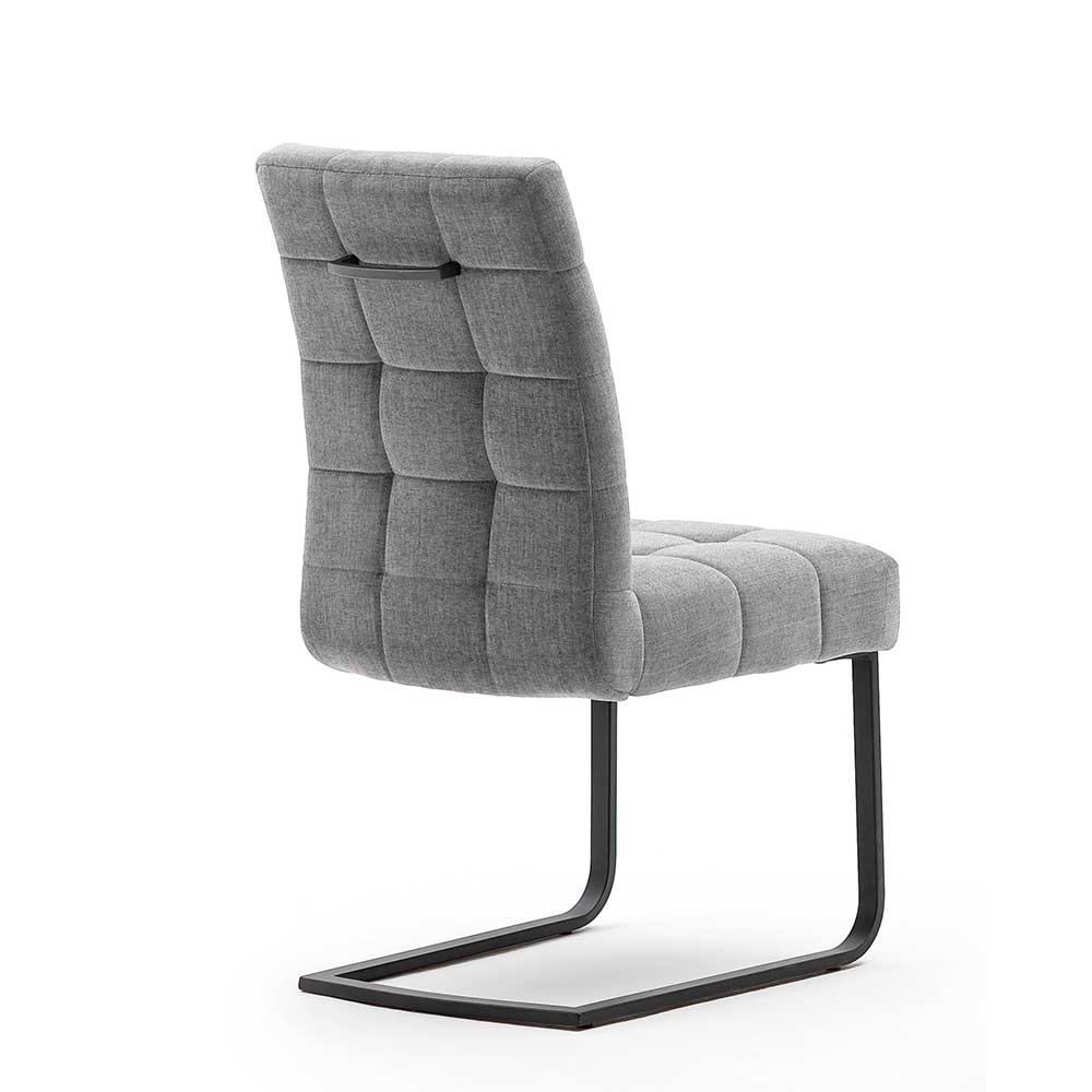 Swingstühle in Grau Chenille - Zaruto (2er Set)