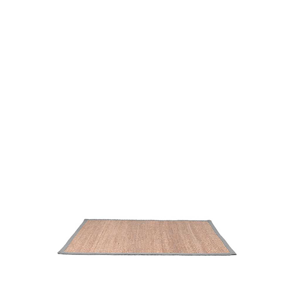 Teppich aus Jute mit grauem Stoffrand - Aspirada