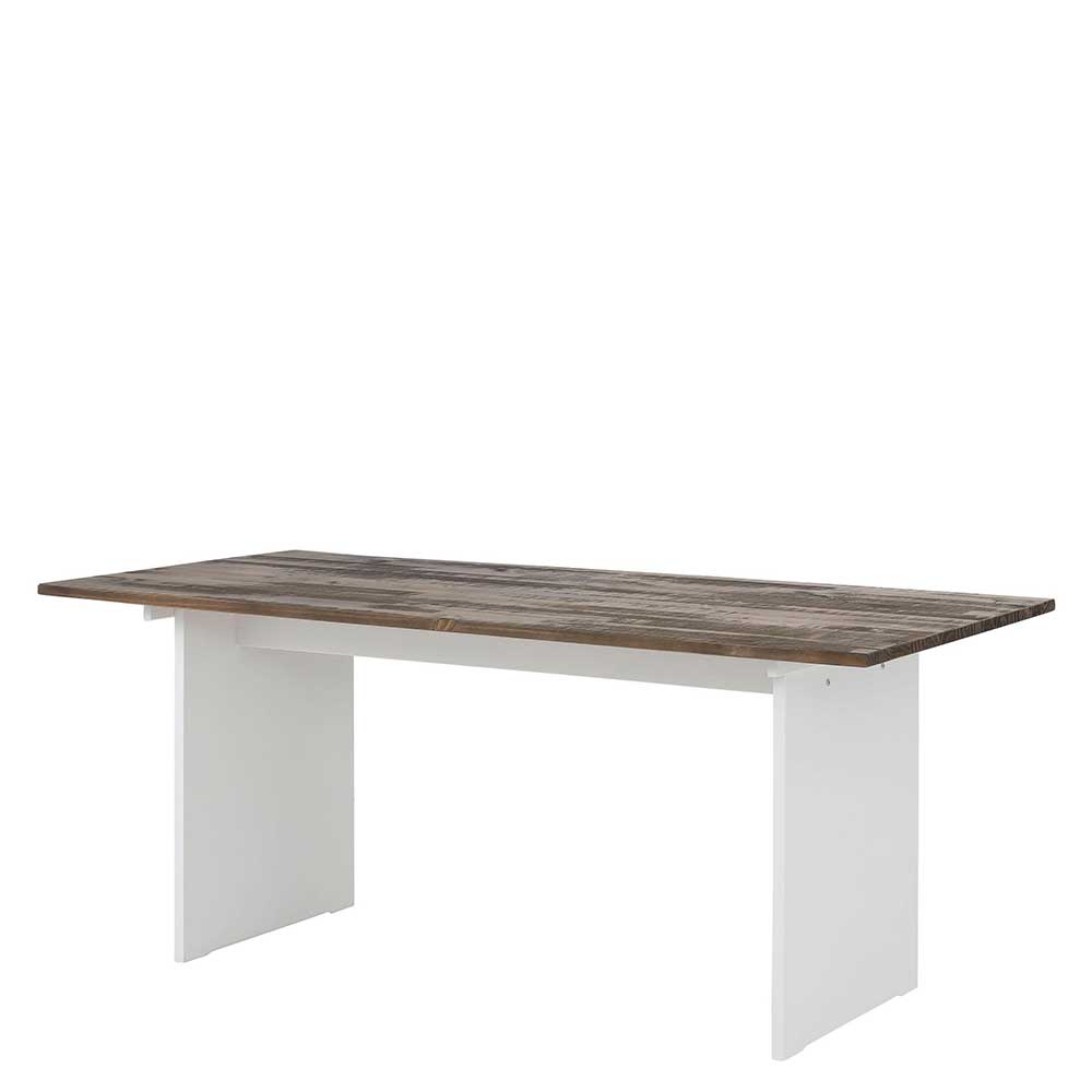 180x90 Esstisch mit Wangengestell zweifarbig - Chihu