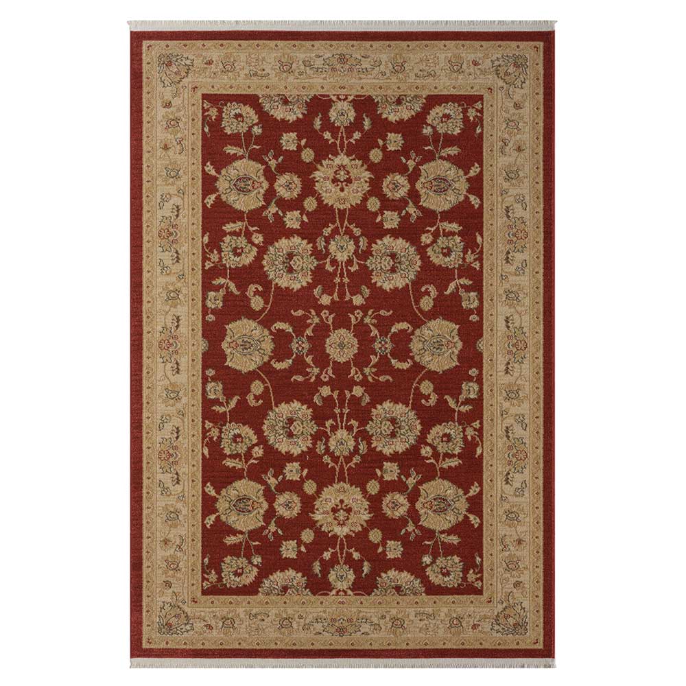 Orient Teppich in Dunkelrot und Beige - Malaya