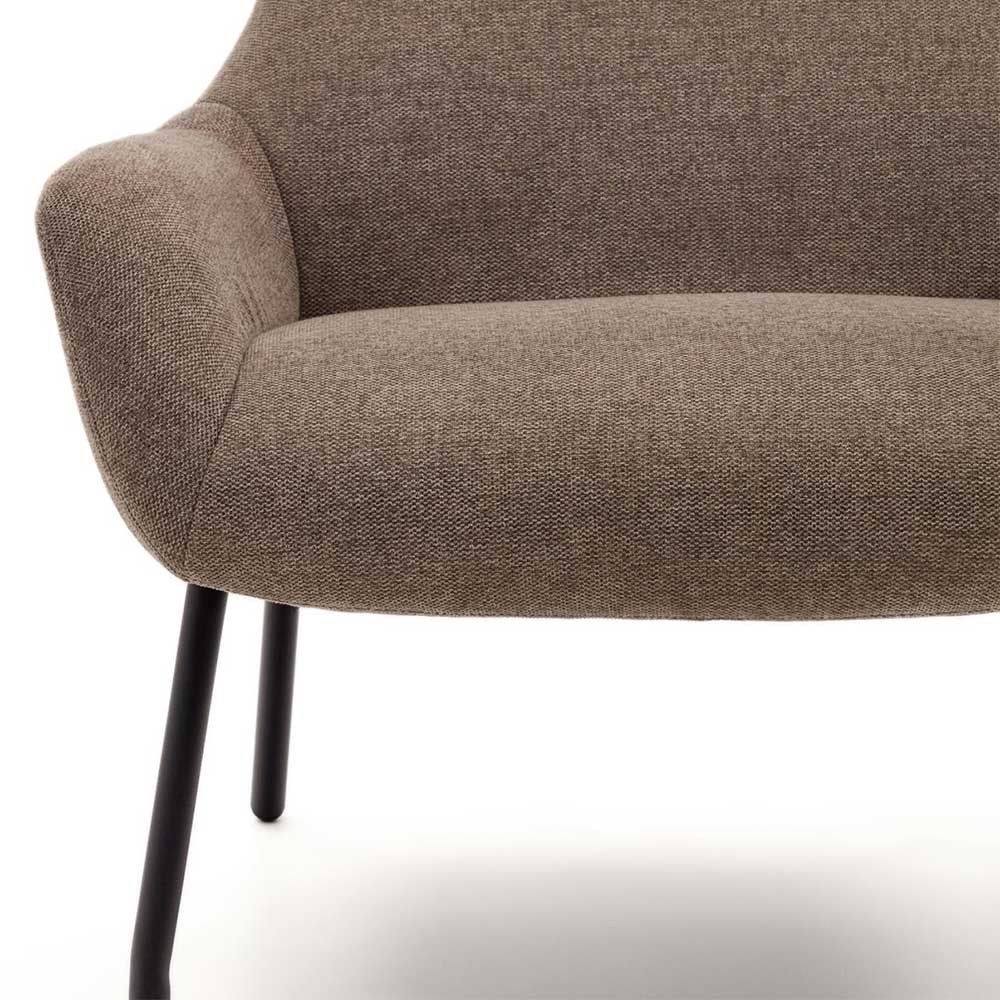 Moderner Chenille Sessel in Hellbraun - Mosso