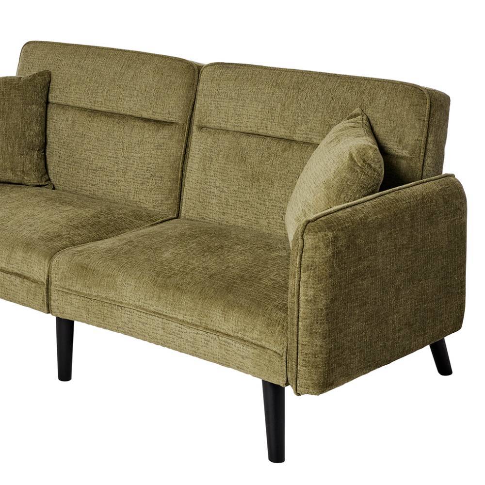 Klappcouch in Oliv Grün Boucle - Pancratias