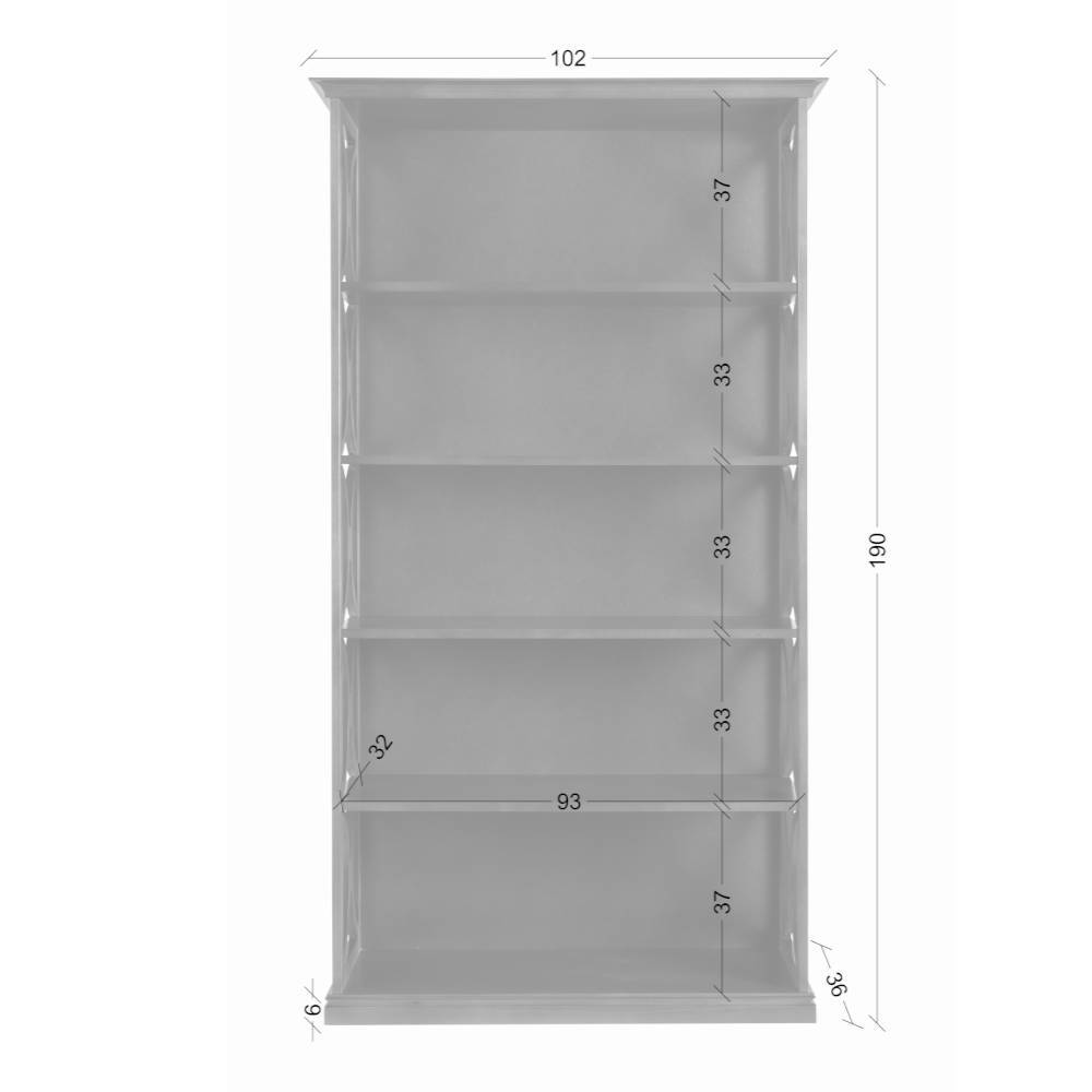 Bücher Regal in Nussbaum Braun - Exotica
