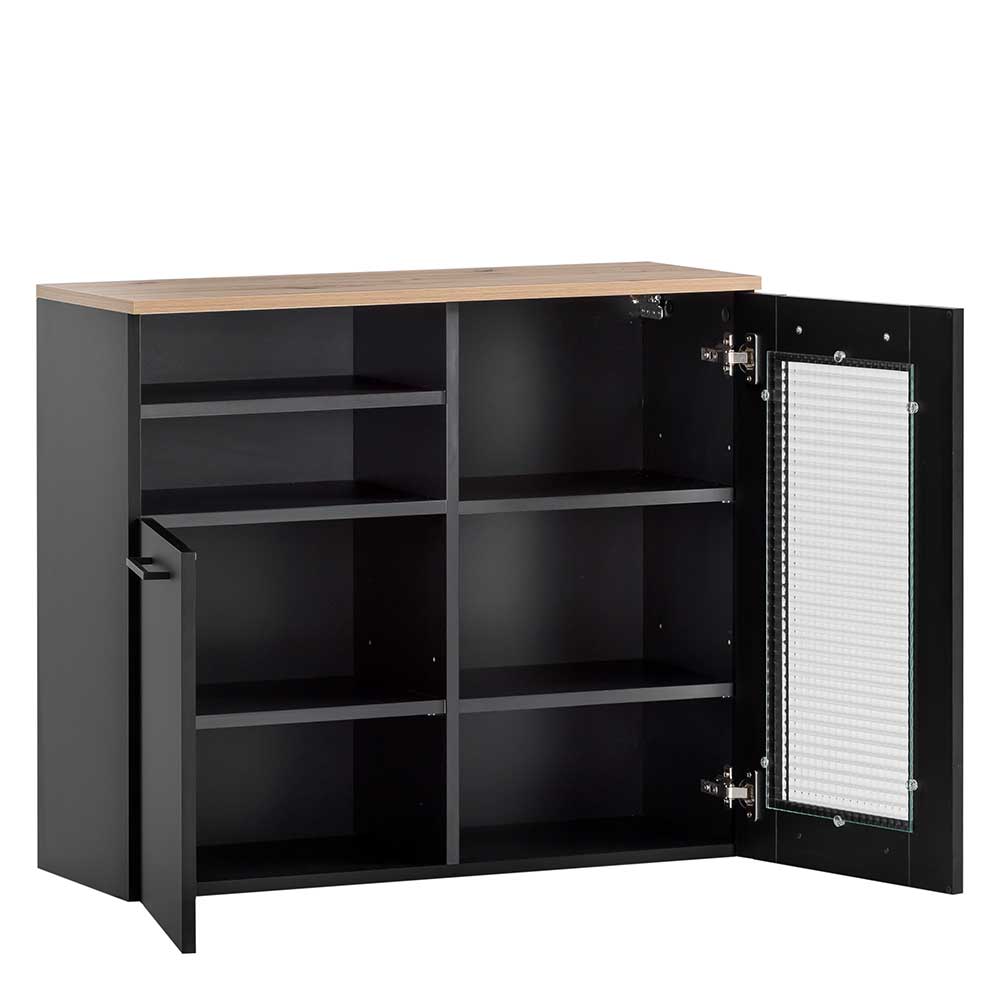 Hängender Badschrank mit zwei Fächern und Türen - Riguna