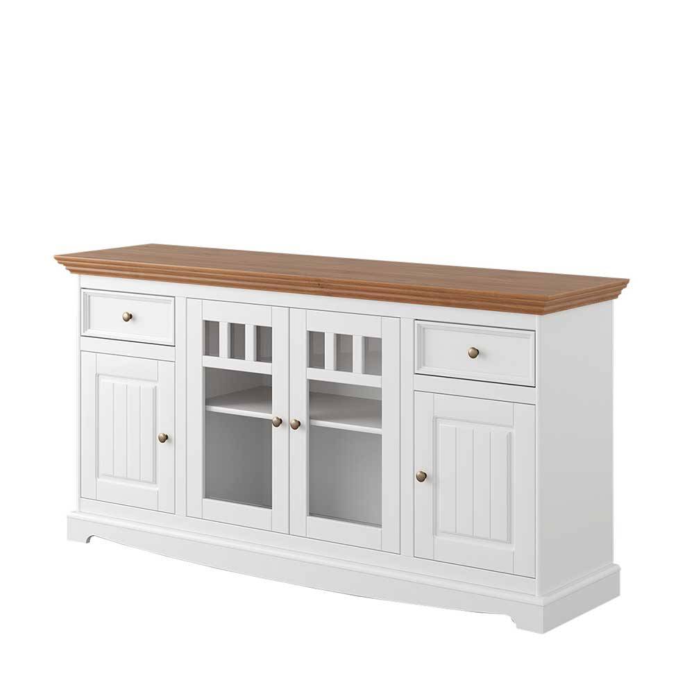 Landhaus Sideboard mit Glaseinsätzen - Bordona