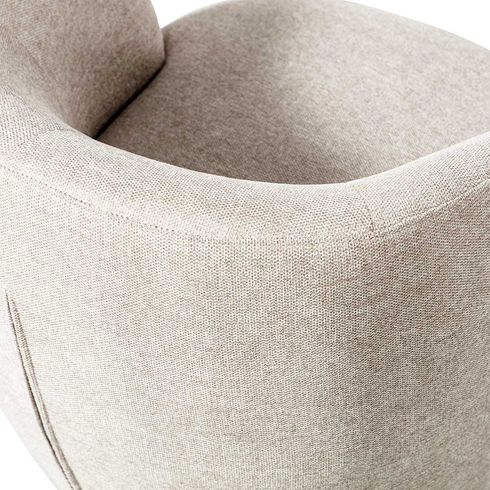 Drehsessel in Offwhite Webstoff - Alcarizora