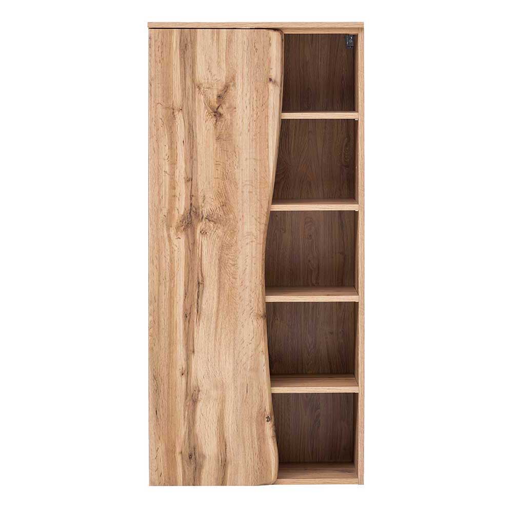 Holz Nachbildung Badmöbel mit Baumkante - Tofias (fünfteilig)