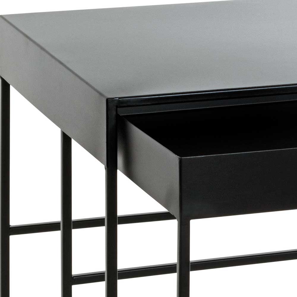 Schwarze Beistelltische aus Metall - Satira (zweiteilig)