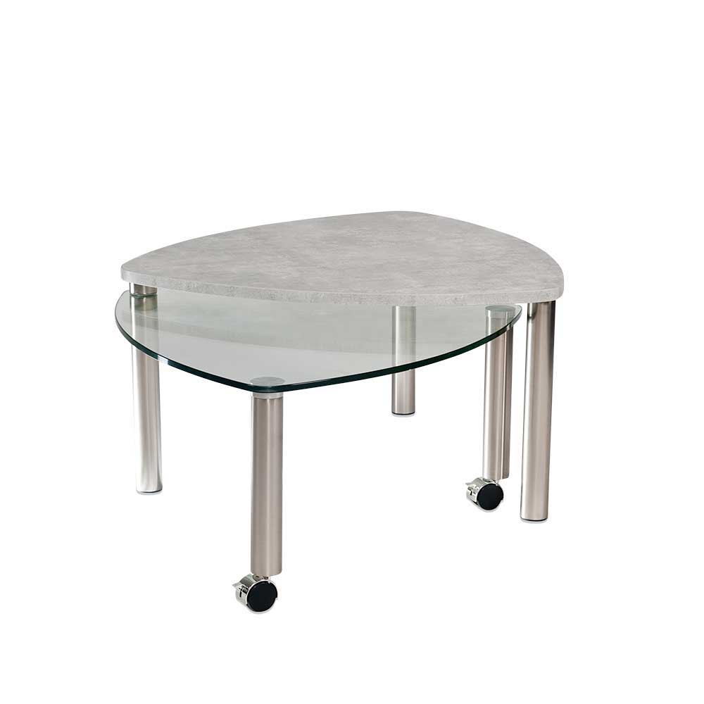 Couchtisch mit 2 Platten Lilano in Beton Optik