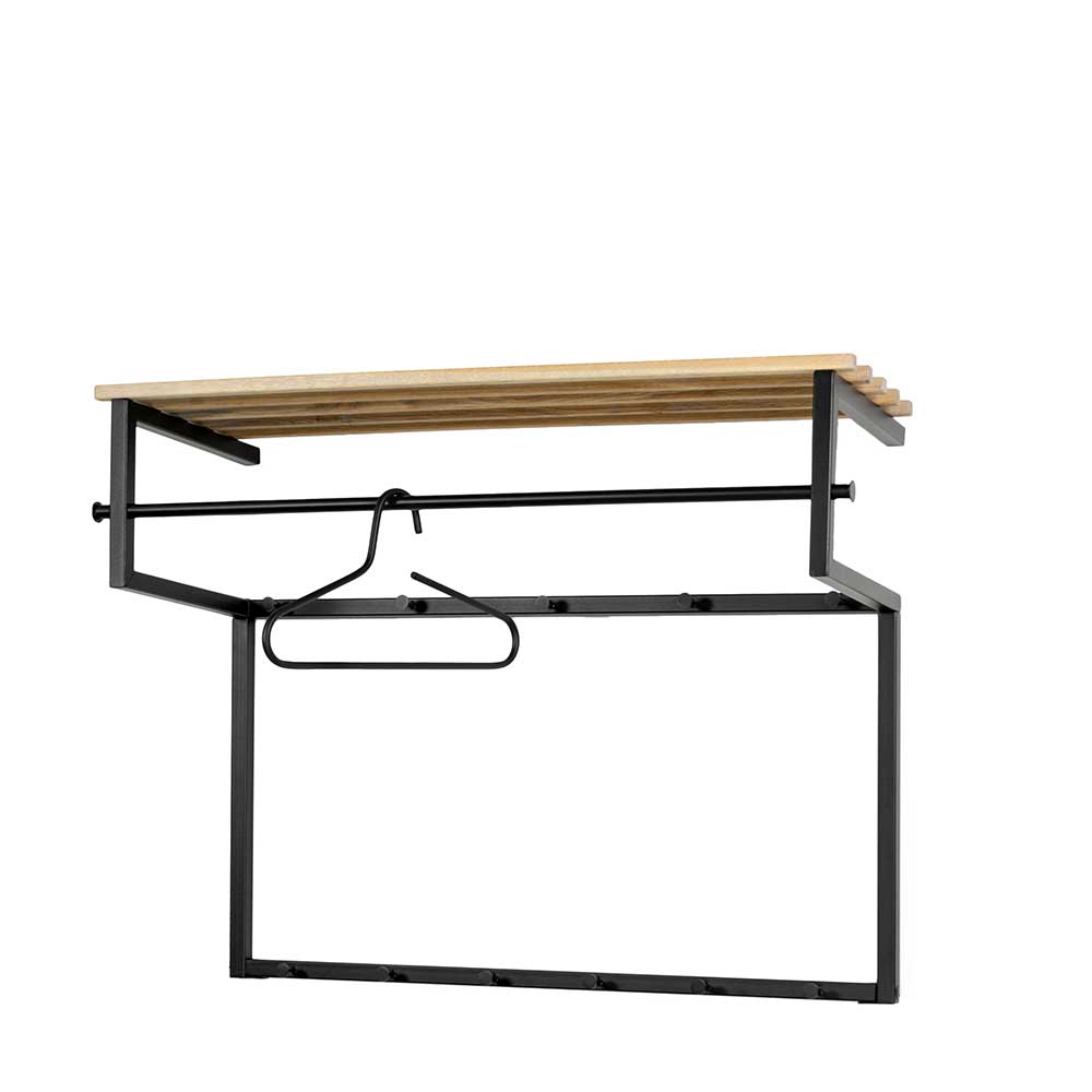 Wandgarderobe mit Hutablage aus Holzleisten - Casciano
