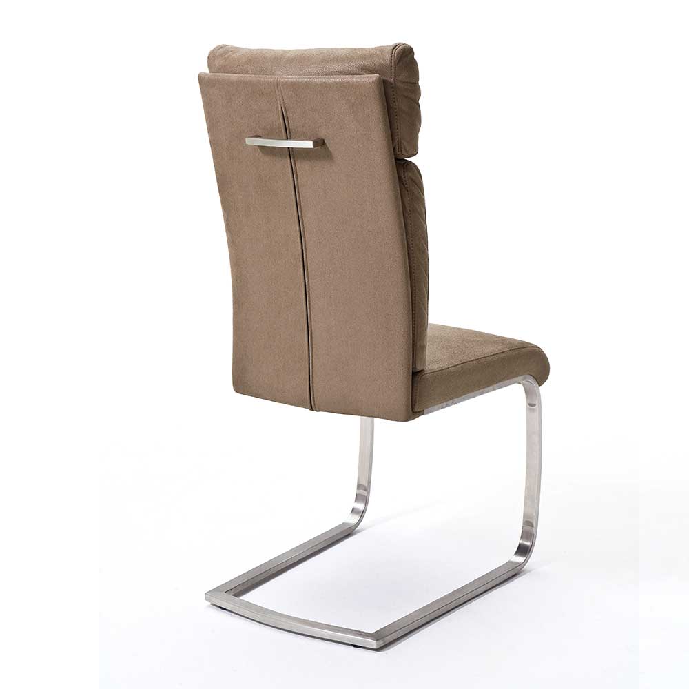 Design Freischwinger Ardin in Beige (2er Set)
