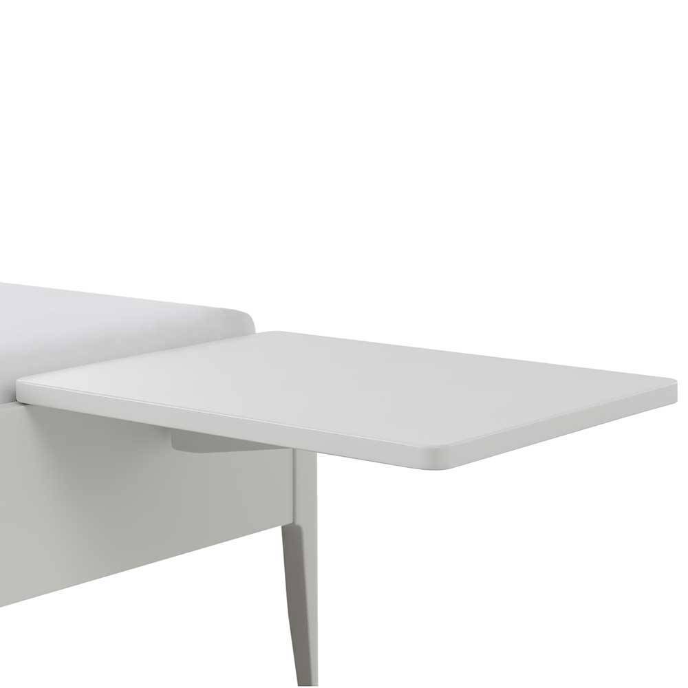 Weißes Doppelbett aus MDF & Kunstleder - Suzana