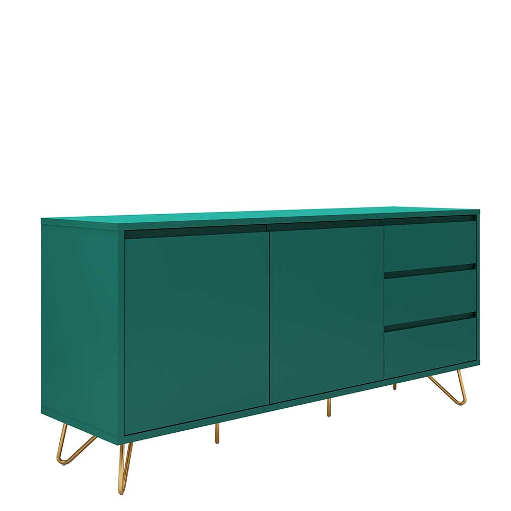 150x70x40 Sideboard in Grün & Gold - Ricriava