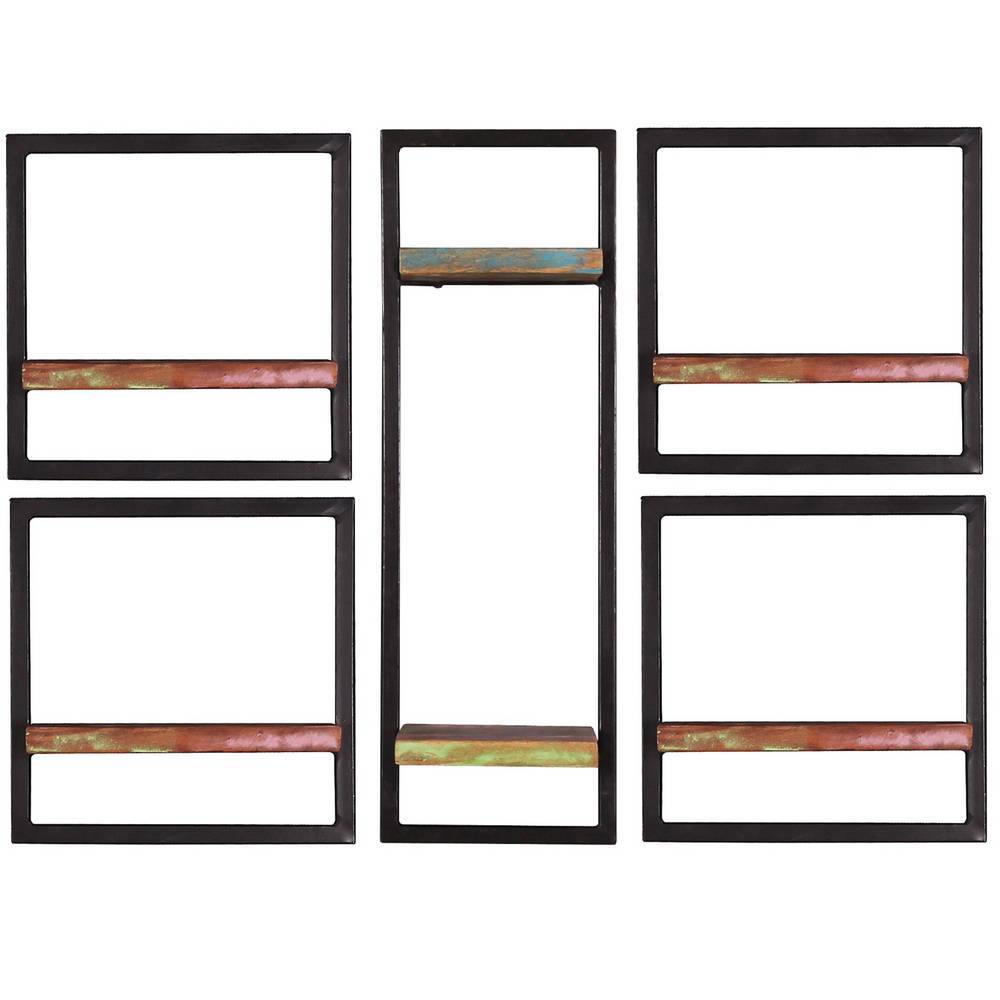 Wandregal-Set im Shabby Chic - Rouven (fünfteilig)