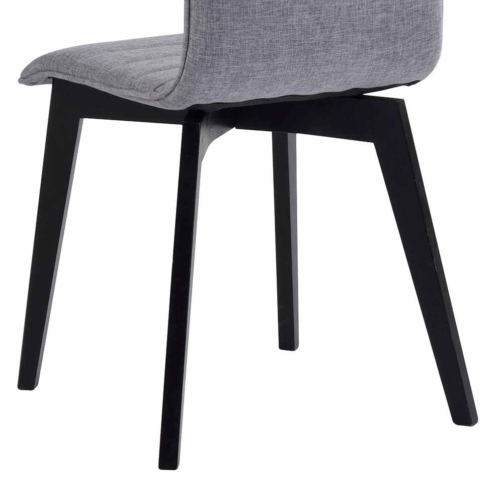 Esstisch Stuhl in Grau & Schwarz - Soveltra (2er Set)