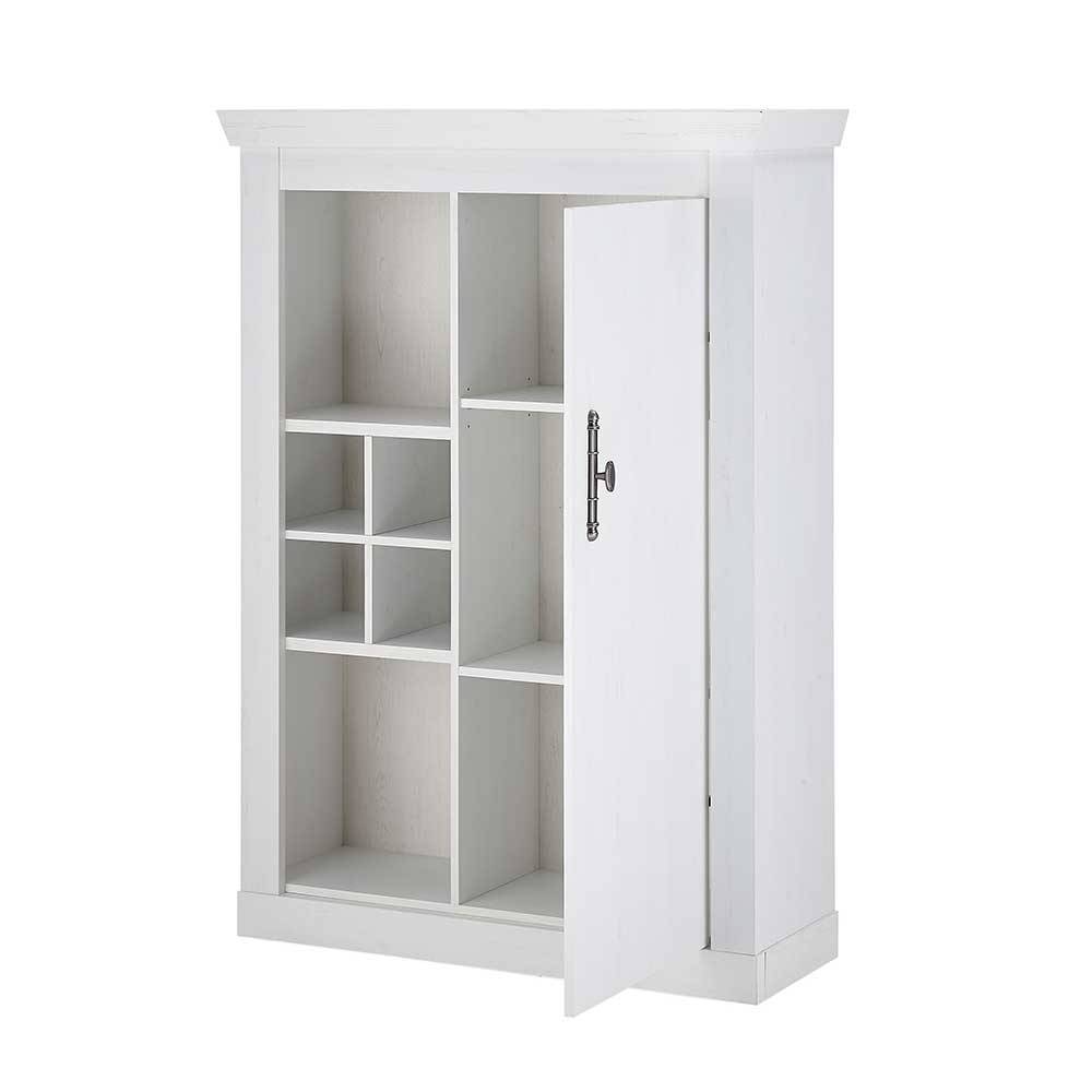 TV Wohnwand in weißer Holzoptik Pinie - Liancos (vierteilig)