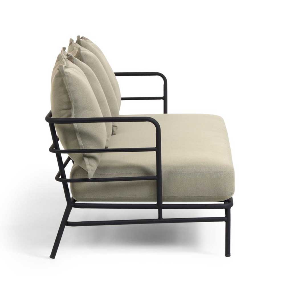 Dreisitzer Sofa mit Stahlgestell Schwarz - Emjan