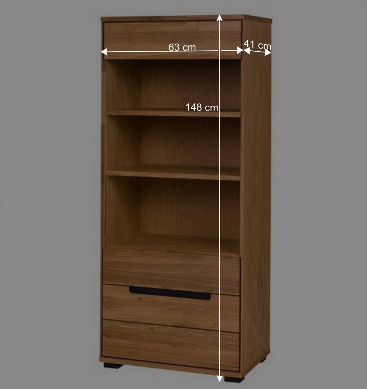 63x148x41 Wohnzimmerregal in Eiche - Sennya I