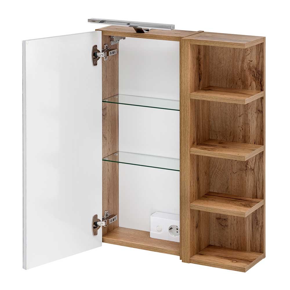1-türiger Spiegelschrank mit Regal - Muviana