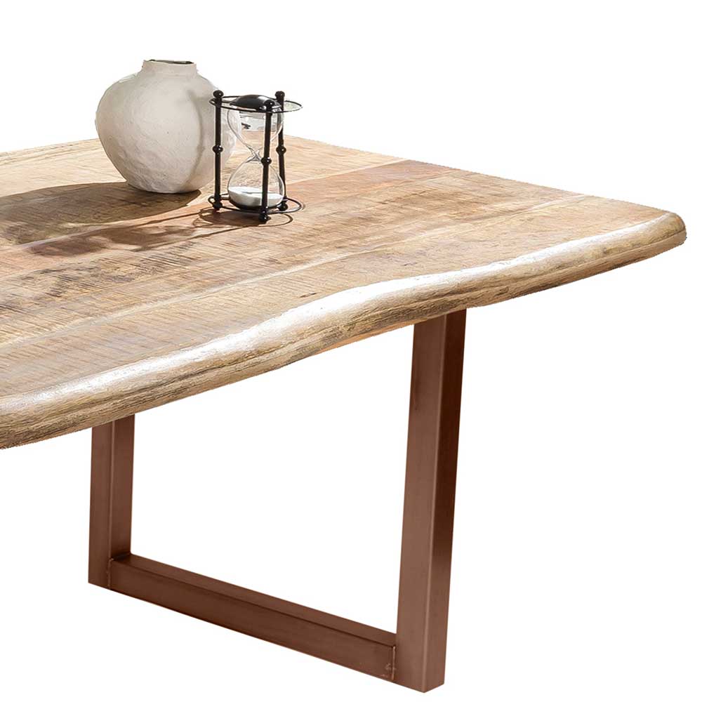 Esszimmertisch mit Baumkante aus Holz Mango - Exotica