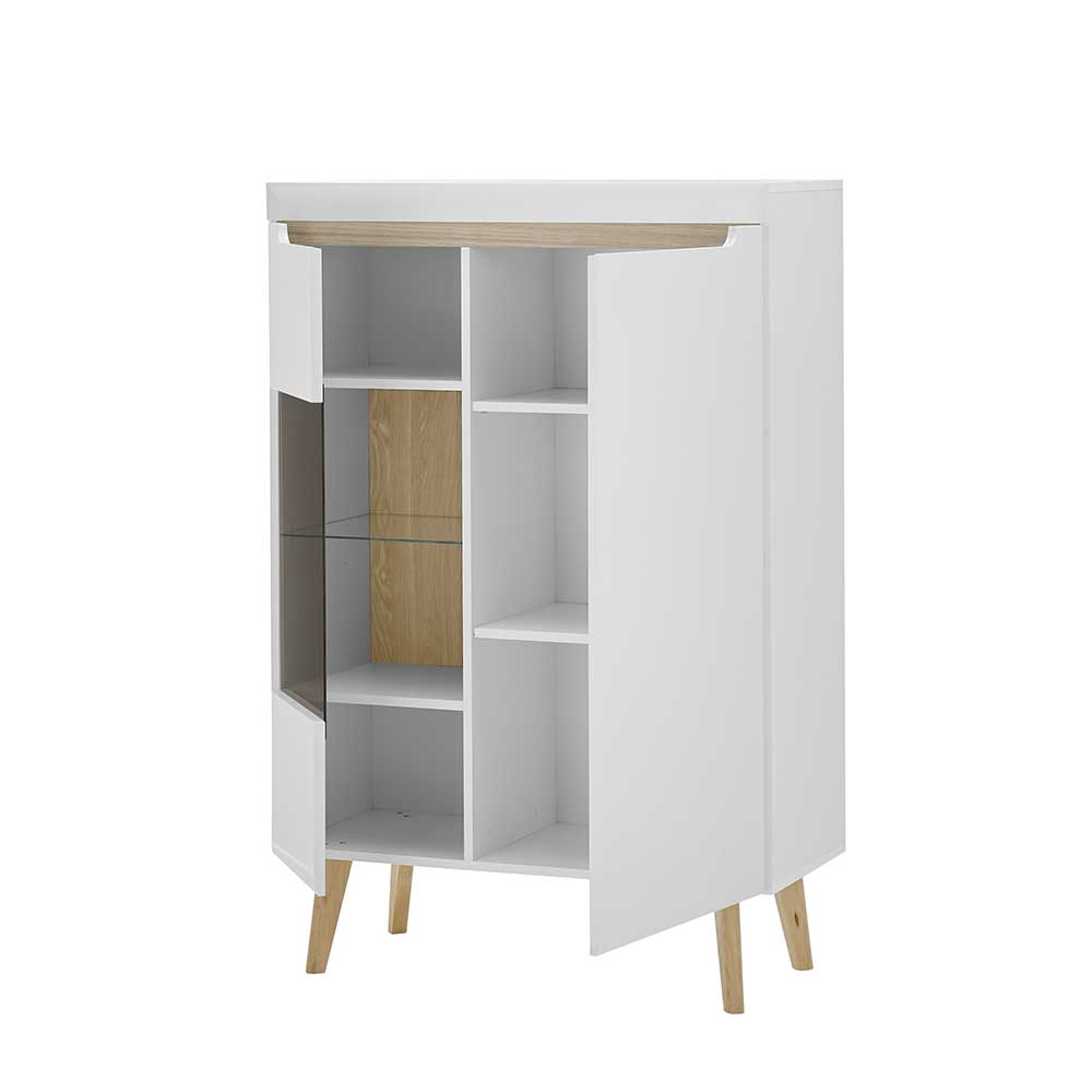 Wohnzimmer Schrankset im Skandi Design - Ginko (vierteilig)