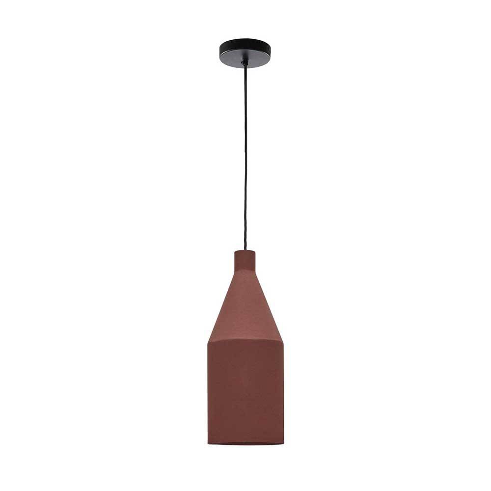 Pendelleuchte aus Metall in Terracotta - Yushu