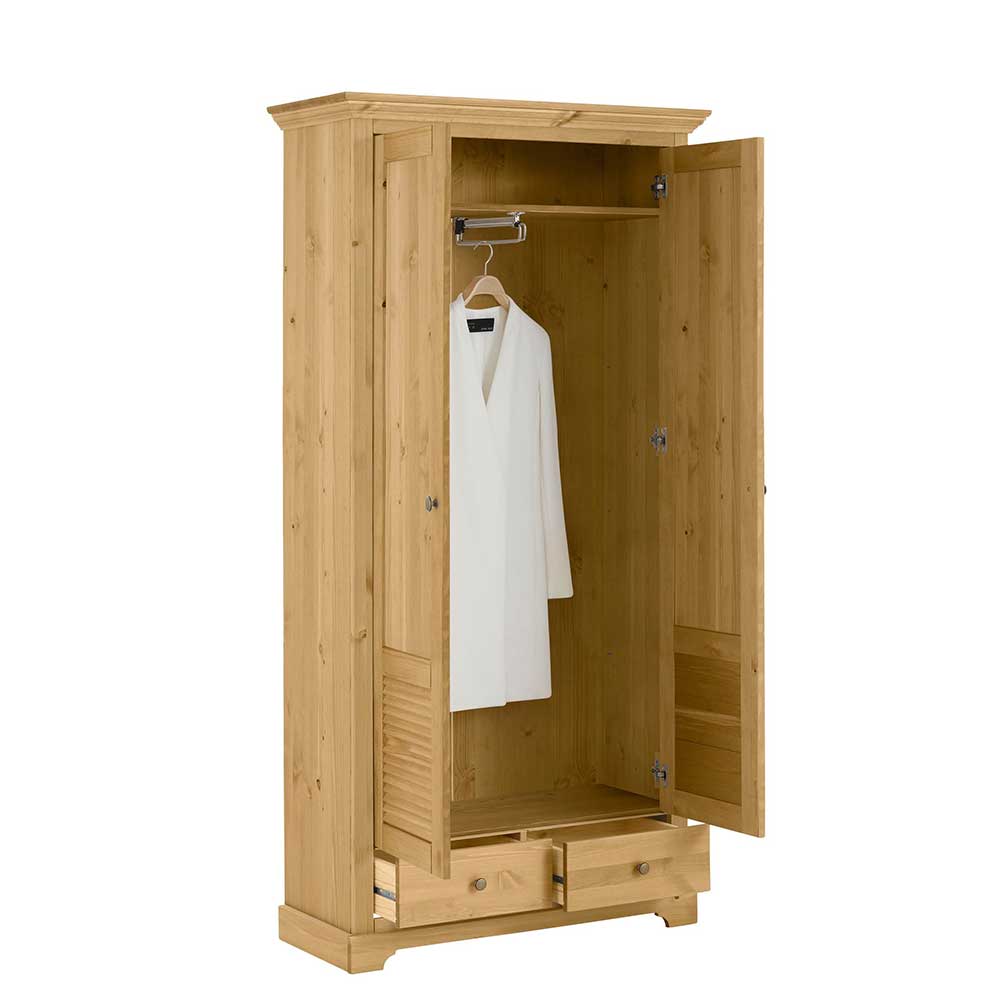 Flurschrank im Landhausstil mit 2 Türen & 2 Schubladen - Zavieca