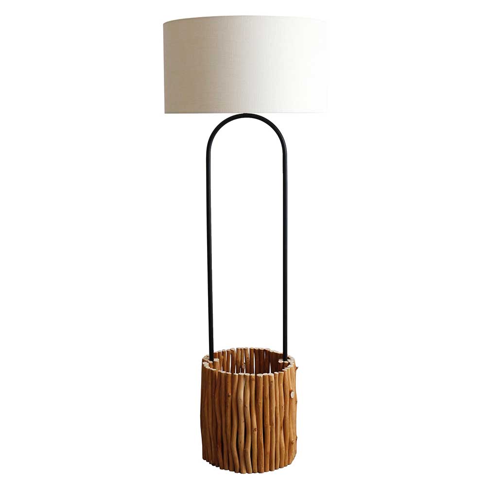 Scandi Chic Stehleuchte in Creme - Acacios