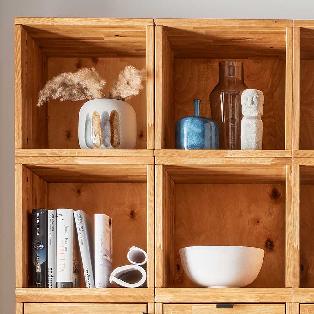 Regal Schrank Wand Möbel Kombi - Iljona (zwanzigteilig)