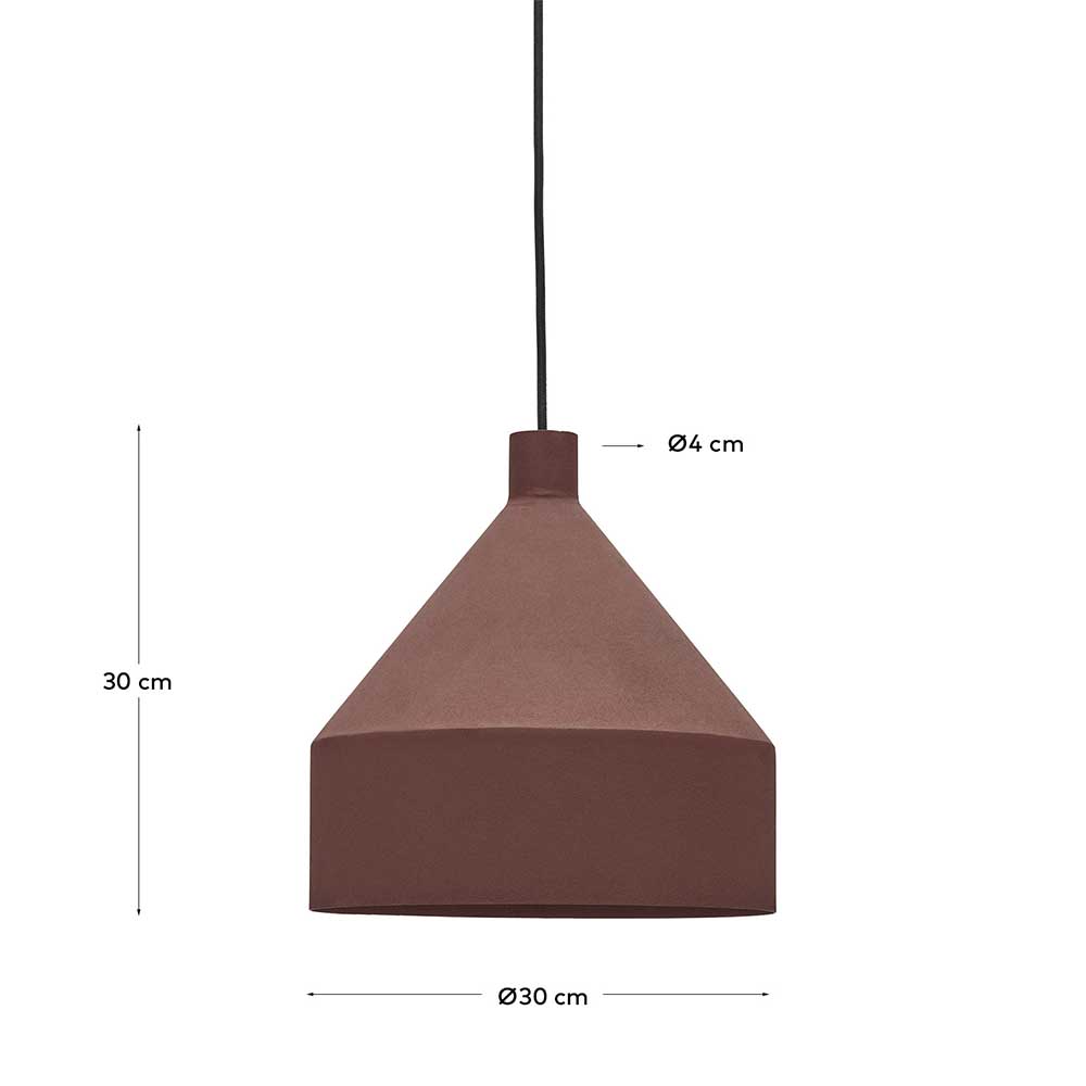 Hängeleuchte in Terracotta Metall - Kerbea