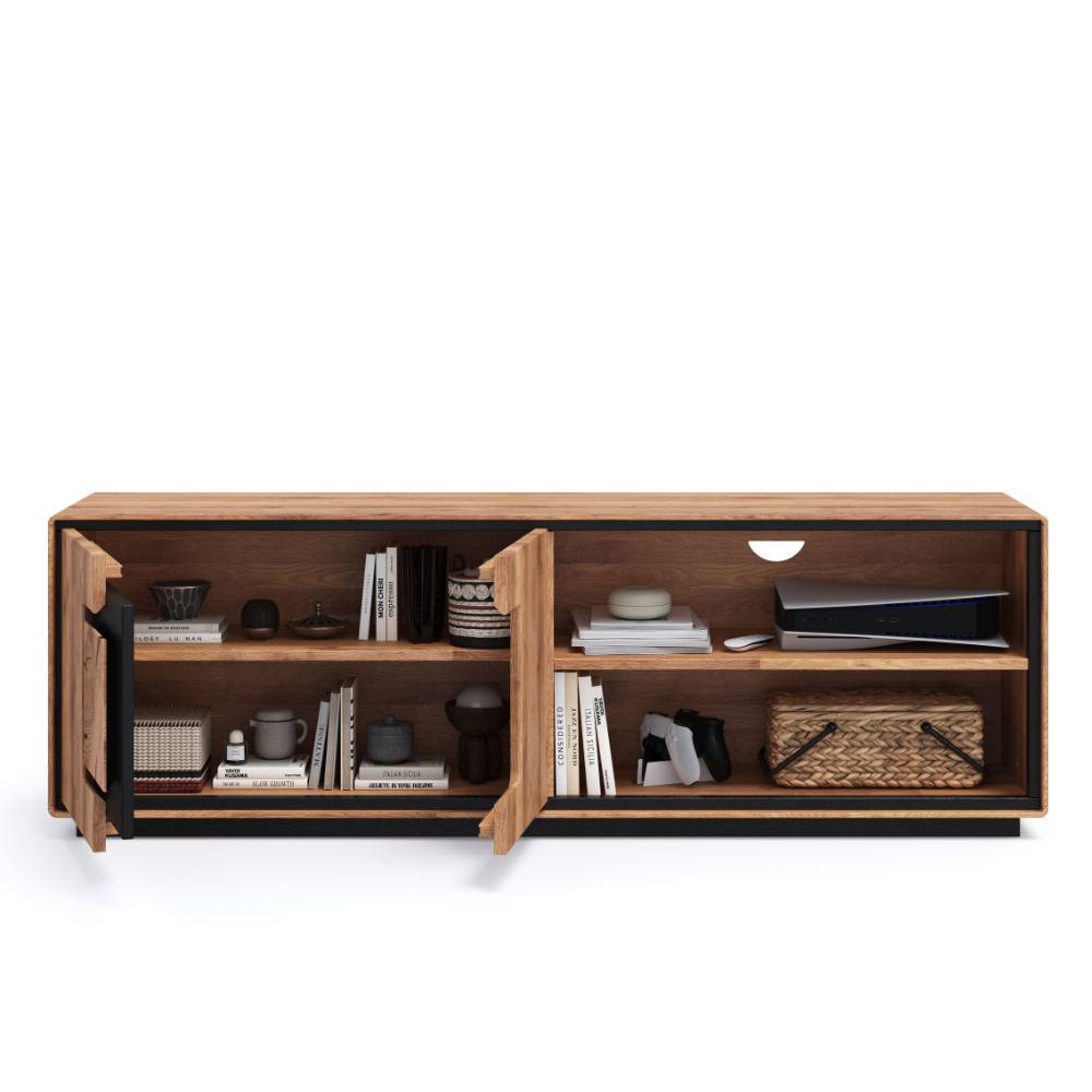TV Unterschrank mit Hirnholz Applikation - Shipper