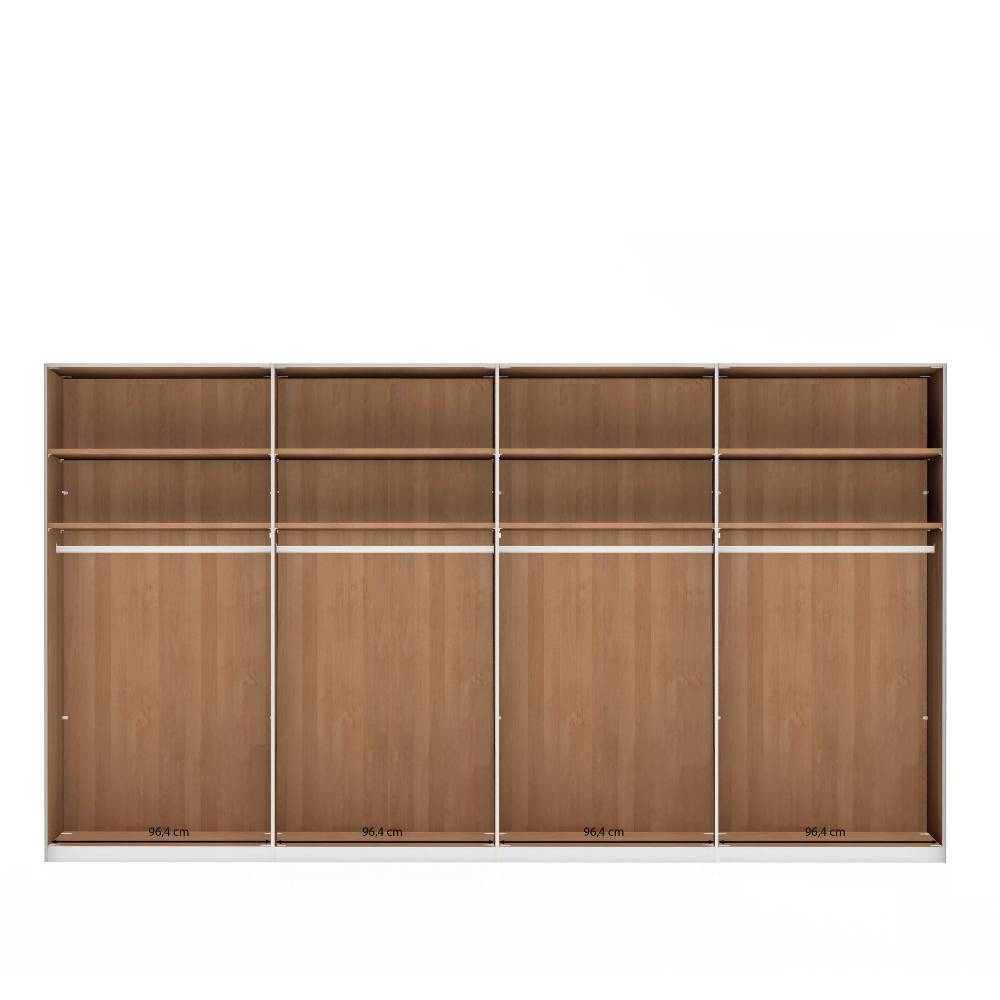 8-türiger Schrank in Eiche Bianco - Yanicas
