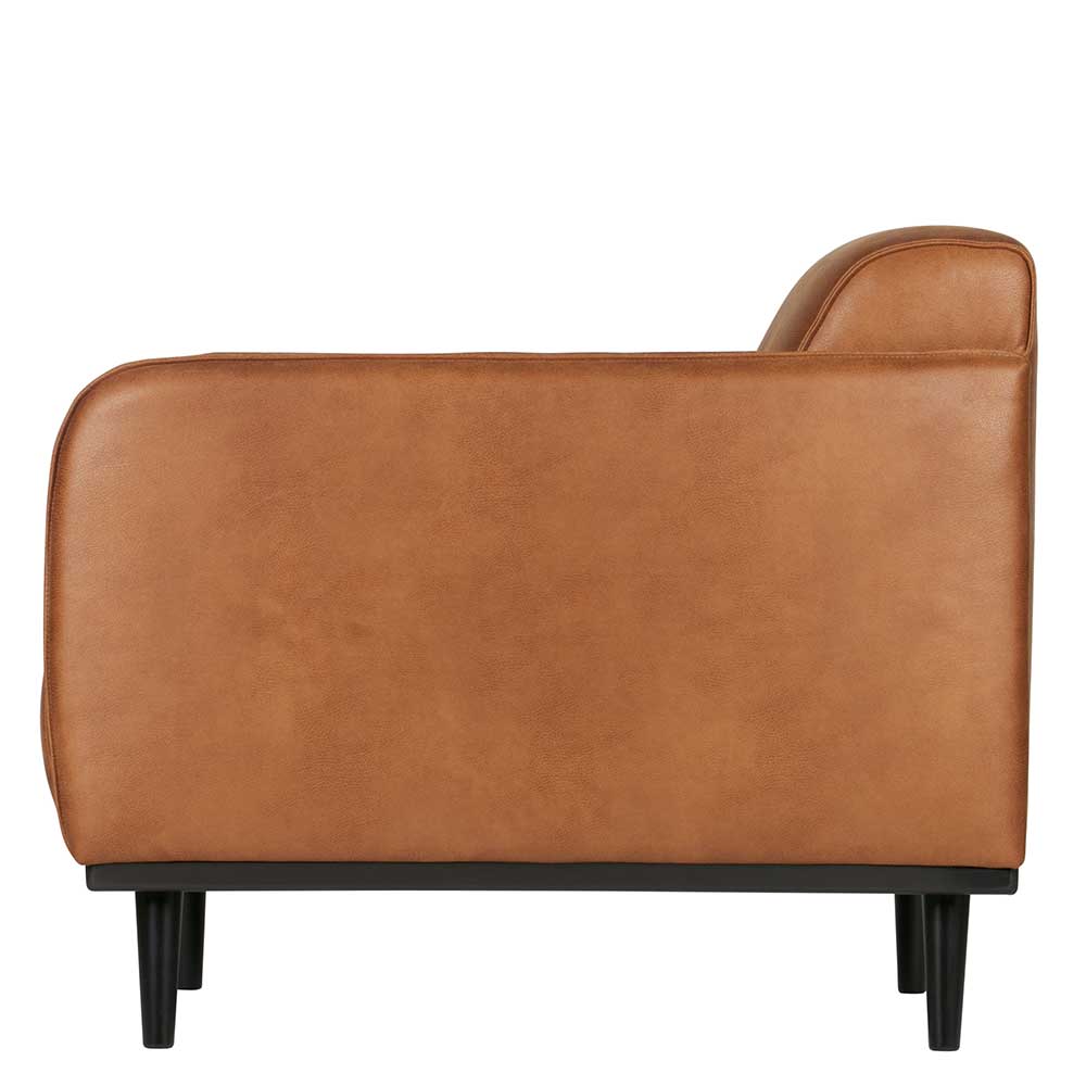 Federkern Komfortsessel mit Leder Cognac - Balance