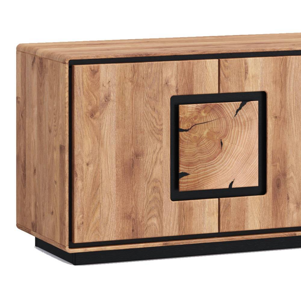 TV Board mit Hirnholz Applikation - Shipper