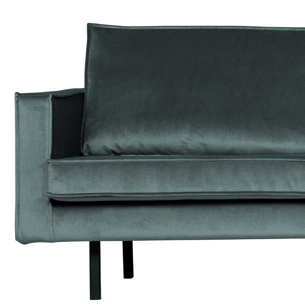 Velvet Polsterecke in Petrol & Schwarz - Fledos