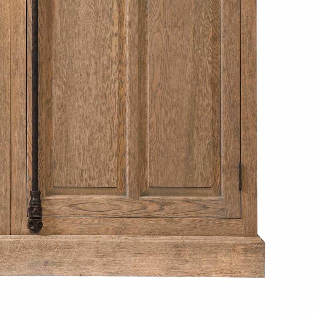 Antiker Eiche Drehtürenschrank Taunton mit Lamellentüren