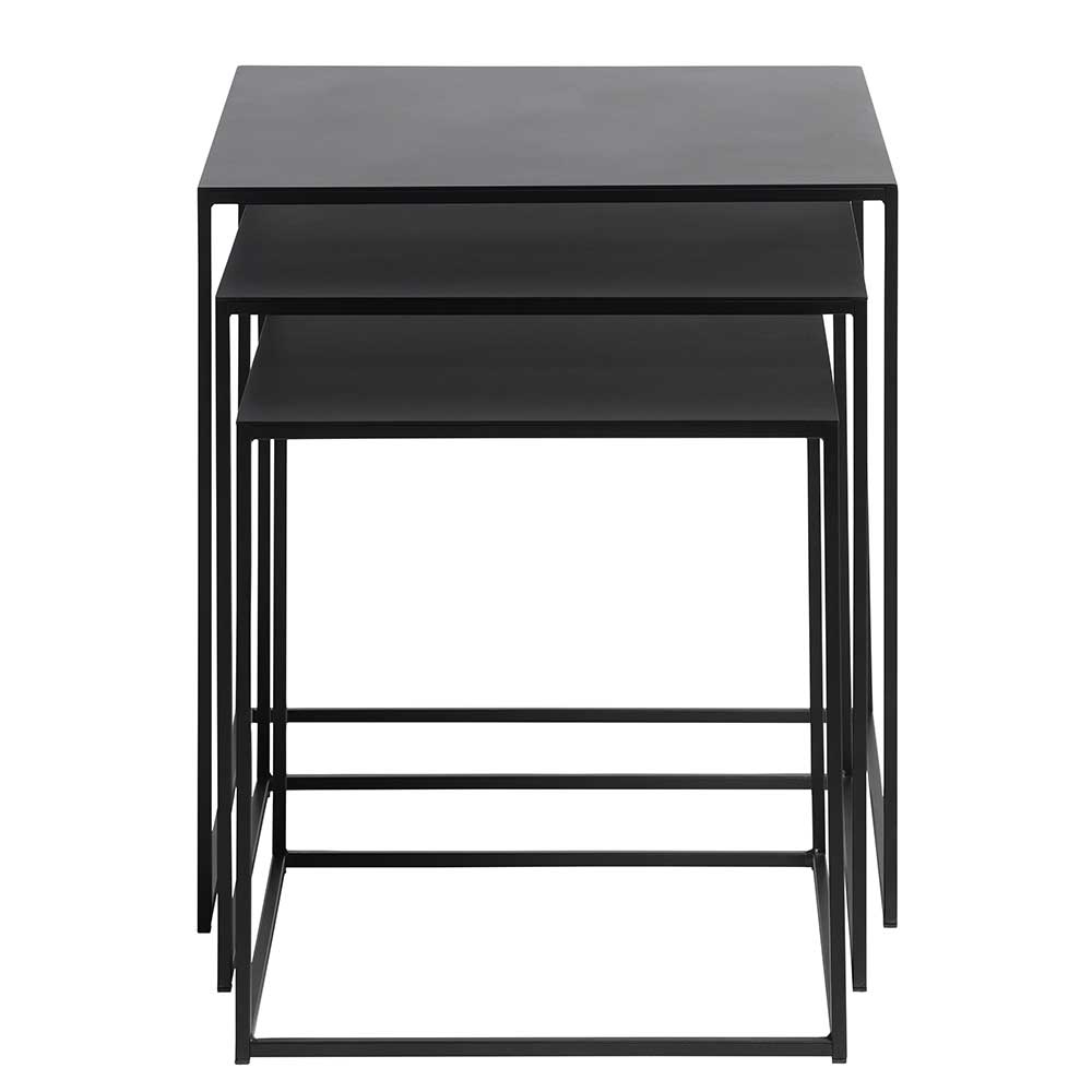 Dreisatz Beistelltisch aus Metall - Clazoria (dreiteilig)