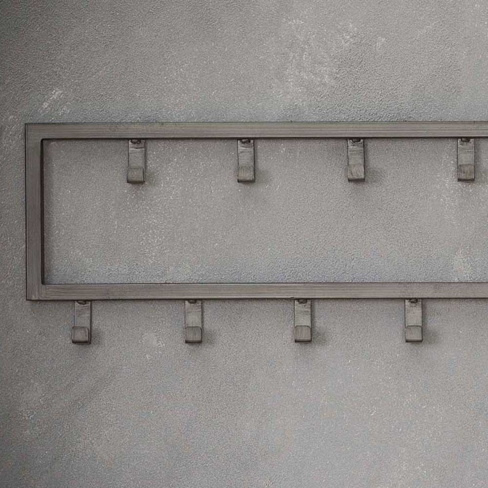 80x20x4 Metall Wandgarderobe mit 15 Kleiderhaken - Vinkoja