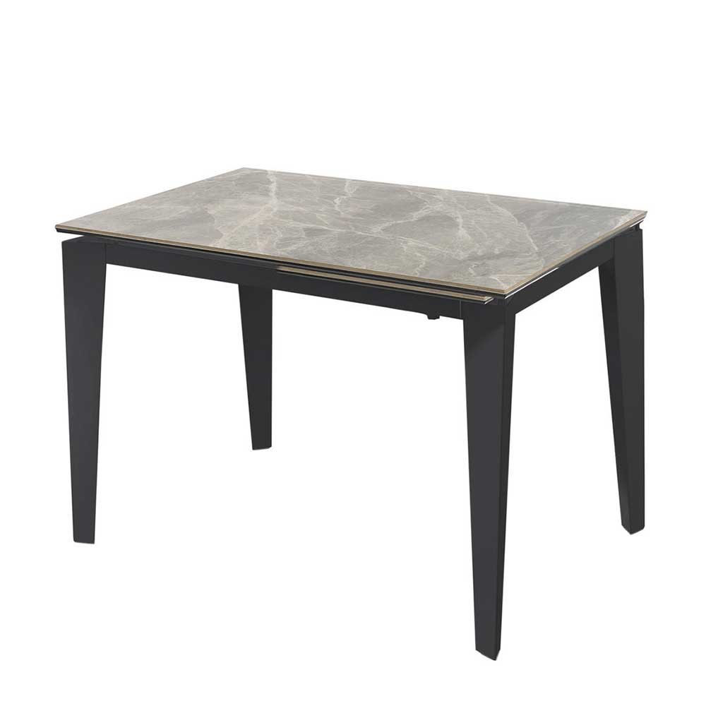 Ausziehtisch in Marmoroptik Grau Keramik - Taba